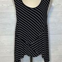 DKNY  Jeans black & white striped geometric tank top Size Medium Photo 0