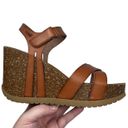 Kori Bjorndal  Brown Wedge Crisscross Cork Sole Sandals Women's Size 7.5 Photo 7