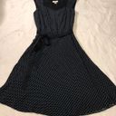 Loft  polka dot midi dress, sleeveless, with belt, women size 4 Photo 8