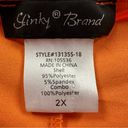 Slinky Brand Set  2 Piece Orange Flowy Cami Tank White Pants Comfort Womens 2X Photo 6