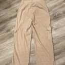 SheIn wide leg cargo pants corduroy tan beige small Photo 6