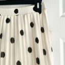 A New Day  Target NWT White Pleated A Line Midi Full Skirt Black Polka Dots S Photo 5