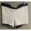 Nike  Dri Fit Women's Black Athletic Shorts with Attached White Brief Size Large Photo 5