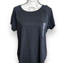 All In Motion New  Women's Short Sleeve Back Seam High Low Black T-shirt XXL Photo 0