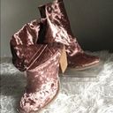 sbicca  Crushed Velvet Fold-over Block Heel Booties Photo 0