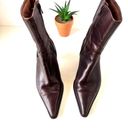 Pikolinos  Pointed Toe Kitten Heal Leather Boot Sz 7 Calf Height Brown Swirl Photo 3