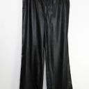 ZARA  Blogger Favorite Black Faux Leather Straight Leg Pants Large Photo 3