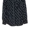 Merona  Black and White Polka Dot LongSleeve  Shirt Women's Sz Small Photo 5