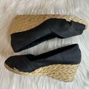 Ralph Lauren Lauren  Cecilia Espadrille Black Peep Toe 2" Wedge Size 5 Photo 8