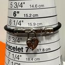 Hermès Black Viviride Fantasy Leather Bangle Heart Cadena Silver Hardware Bracelet Photo 10