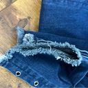 Romeo + Juliet Couture  Size Medium Raw Hem Dark Blue Denim Wash Jeans 5 … Photo 9