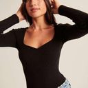 Abercrombie & Fitch Long-sleeve Sweetheart Sweater Bodysuit Photo 0