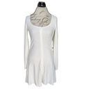 Divided  H&M Womens Dress Size Small Ribbed Button down Lace Trim Long Sleeve Photo 3