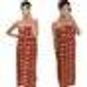 Alexis  Coral Print Silk Strapless Belted Maxi Dress Small Photo 0