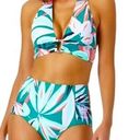 Anne cole  Women's Zesty Tropical Printed Ring Halter Bikini SET Size M/L NWT Photo 0