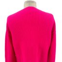 Generation Love  Sadie Cashmere & Wool Asymmetric Sweater Hot Pink Medium Photo 6