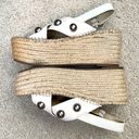 Marc Fisher Leather Embellished Platform Wedge Espadrille Sandals Photo 3