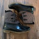 Sporto  thermolite Olivia DUCK BOOTS black Quilted Lined ankle waterproof Tie 6 Photo 0