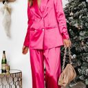 VICI NWT Satin Embellished Pocketed Blazer & Wide Leg Pants Photo 0