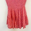 Free People  Sweet Annie Mini Dress in Pink Combo Size Small Smocked Bodice Photo 2