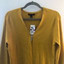 INC  International Concepts Sweater Gold Yellow Zipper V Neck Ribbed Sz XL NWT Photo 1