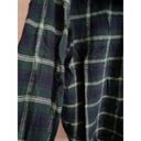 American Eagle  women's large long sleeve hooded blue / green plaid top Photo 7