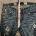 AG Adriano Goldschmied  distressed stilt crop cigarette crop denim jeans size 27 Photo 4