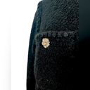 J.Crew  Black Odette Wool Sweater with Jewel Buttons Size Medium Photo 4