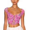 Revolve AFRM Myla Corset Crop Top in Pink Paisley Photo 0