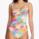 Bleu Rod Beattie  Yellow Shirred Underwire One-Piece Swimsuit 12 NWT Photo 1