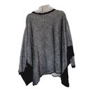 RD Style  Womens Size M Black & White Cowl Neck Poncho With Sleeves NWT Photo 1