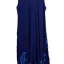 The Moon Sakkas and Stars Batik Caftan Tank Dress / Cover Up in Shades of Blue Photo 5