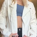 white faux leather jacket Size XL Photo 0