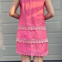 Tracy Reese Vintage Frocks! by  Silk Linen Barbiecore Taffeta Tiered Shift Dress Photo 4