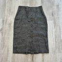 Bebe grey button from peplum back vintage pencil skirt Photo 0