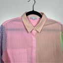 English Factory  Colorblock Button Up Shirt Size Medium Striped Colorful Tunic Photo 1