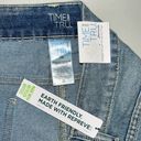 Time & Tru  NWT Size 18 Medium Blue Wash Denim Distressed Utility Bermuda Shorts Photo 2