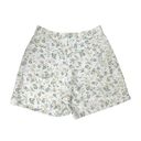 Bermuda vintage white floral print high waisted denim jean  mom shorts Photo 9