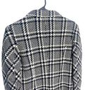 Anne Klein VTG  plaid wool trench coat size 4 black classic Photo 5