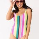 Hurley NEW.  stripe one piece swimsuit. Size small. Retails $50 Photo 4