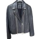 All Saints Dare Biker Leather Jacket in Black, Sheep Leather Bomber Photo 1