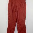 ZARA  Burnt Orange High-Rise Cuffed Paperbag Pants Women's Size Extra Small XS Photo 6