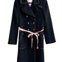 Rebecca Taylor  Notch Lapel Double Breasted Coat Jacket Black Women's Size 4 Photo 0