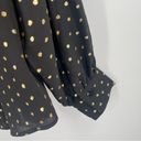 Molly Bracken  Blouse Small La Collection Premium Black Gold Spots Dots Cocktail Photo 7