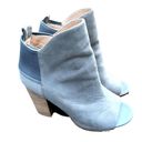 Kelsi Dagger KDB  Brooklyn open toe gray suede booties, size 7 EUC Photo 9