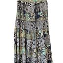 Karma Highway mixed media patchwork tiered maxi skirt Size undefined Photo 1