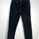 RE/DONE ReDone Sz 26 Washed Black High Rise Stove Pipe Jeans Raw Hem 100% Cotton Crop Photo 2