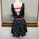 Marilyn Monroe  NWT Black Pink Dalmation Dog Print Pinup Sleeveless Dress Small Photo 6