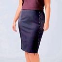 Lane Bryant  Black Ponte & Sateen Lace-Up Pencil Skirt sz 28 Photo 0