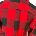 Old Navy NWT  Classic Shirt Buffalo Plaid Red Black Flannel Button Down Size L Photo 5